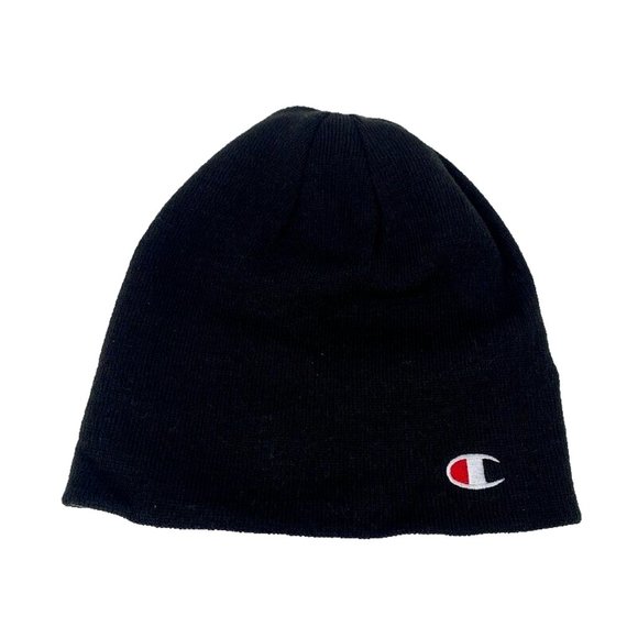 Champion Beanie Winter Hat Reversible Logo Script Spellout HipHop Streetwear - Picture 2 of 11